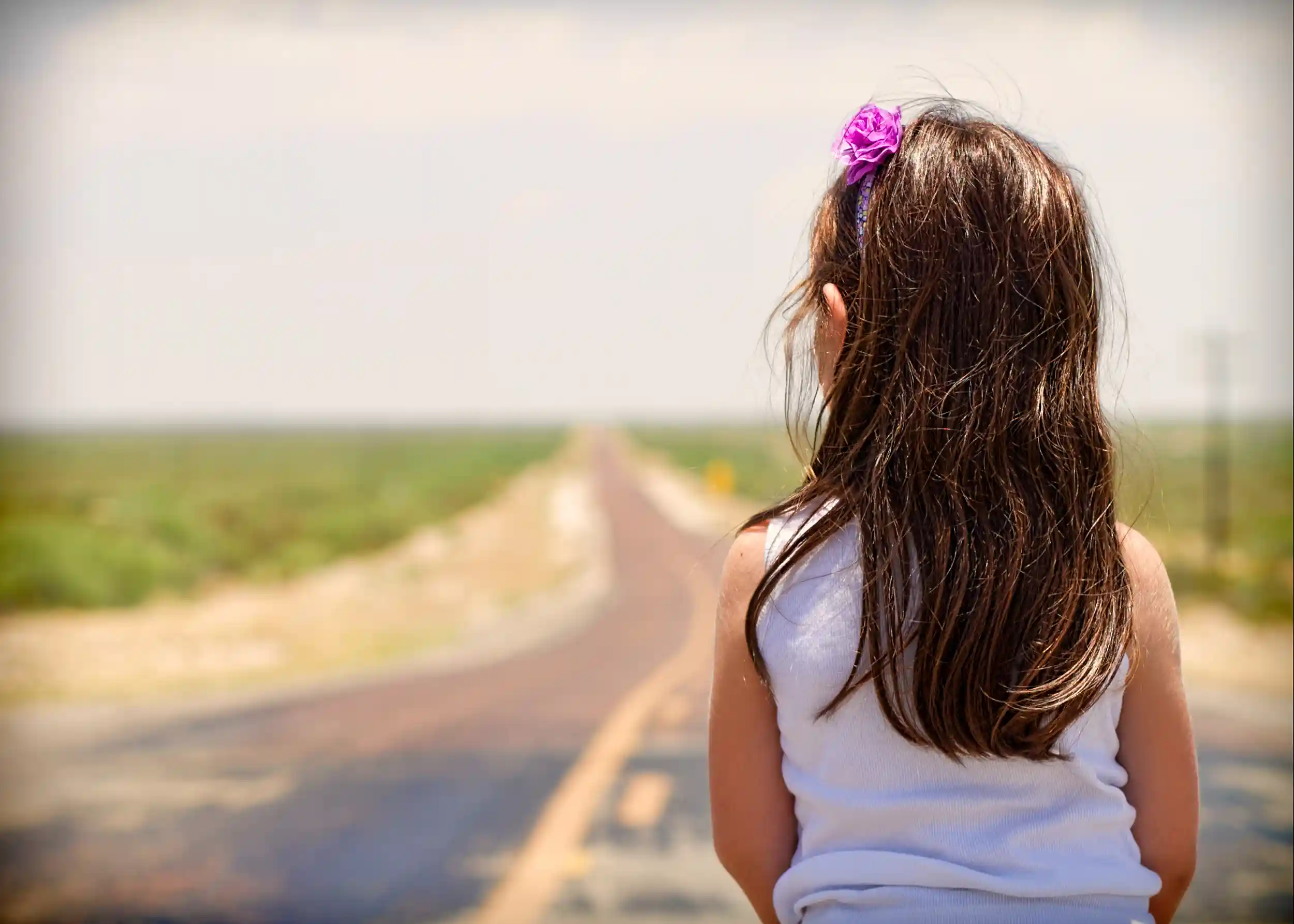 Little Girl on a Road